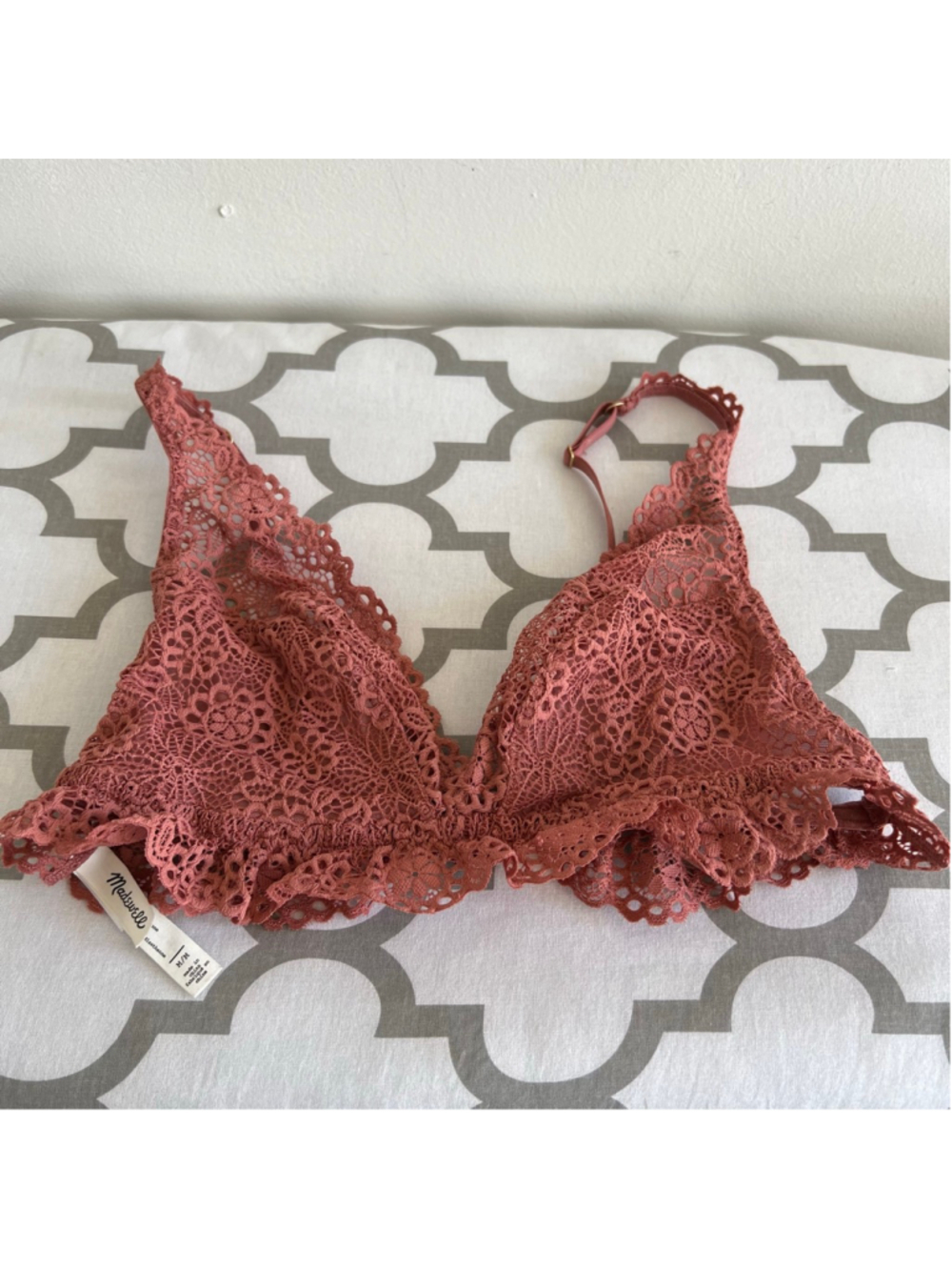 Madewell Pink Lace Bralette M